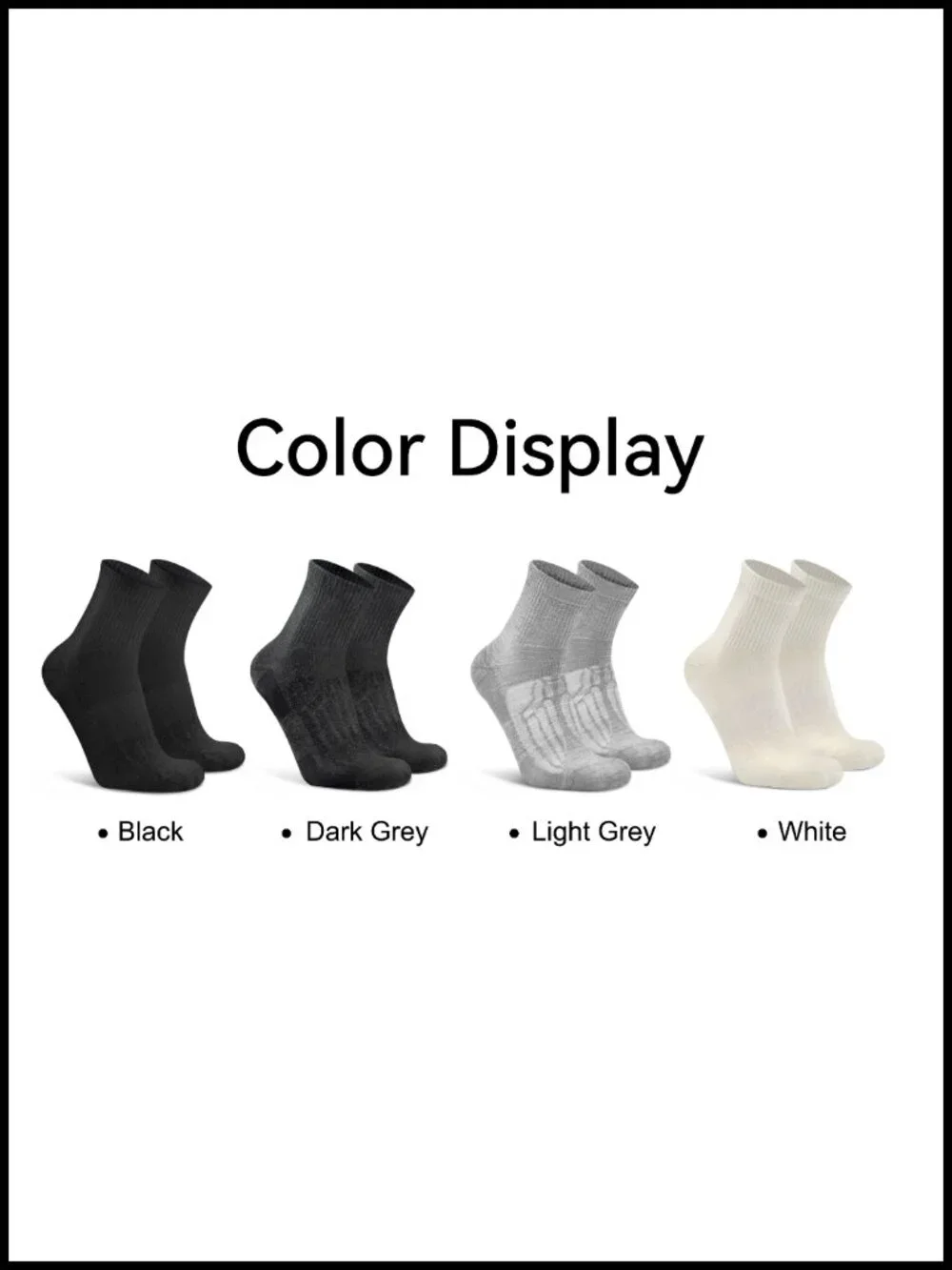 Merino Wool Blend Quarter Running Socks 3 Pack Athletic Lightweight